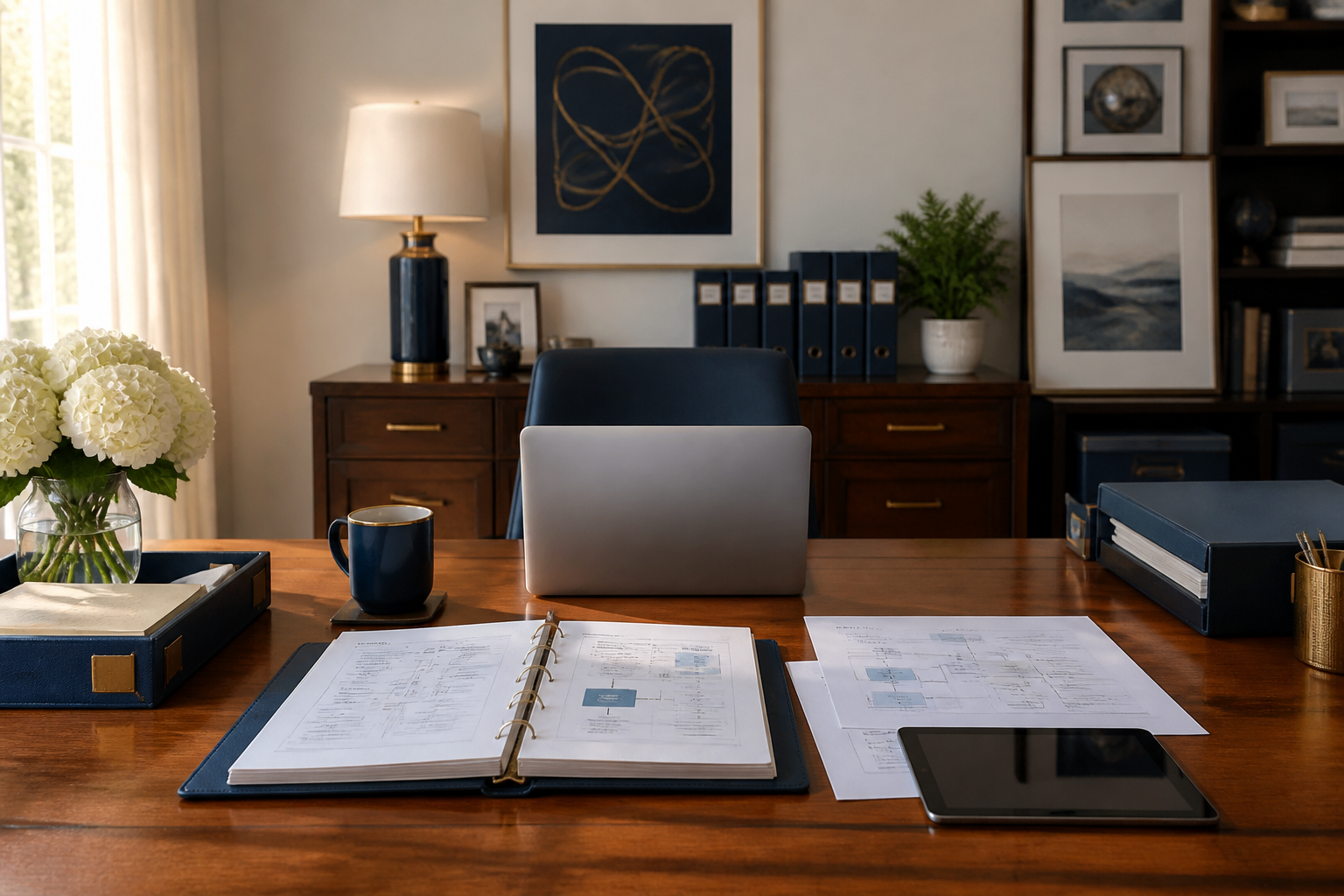 Organized workspace representing the Custom Organizational Solution
